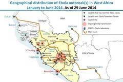 Ebola - mapa - WHO