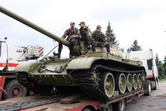 Ukrajina - Doněck - separatisté - tank T-54 - muzeum