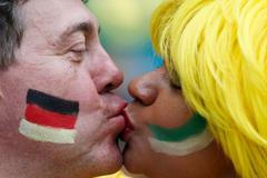 Fanoušci Brazílie a Německa na MS ve fotbale 2014