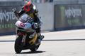 Kalex Moto2 rider Kallio of Finland celebrates after winning the French Grand Prix at the Le Mans circuit