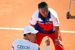 Tomáš Berdych a Jaroslav Navrátil v semifinále Davis Cupu 2014