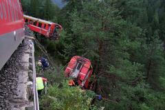 Vykolejený vlak Švýcarsko