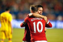 Rooney slaví gól Manchesteru United
