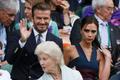 Victoria Beckham a David Beckham na Wimbledonu 2014
