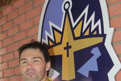 Český hokejista Jaromír Jágr v dresu HC Rabatu Kladno během sezóny 2004/05.