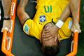 MS 2014, Brazílie-Kolumbie: zraněný Neymar