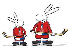 Maskoti MS 2015 v Praze Bob a Bobek