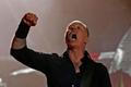 Hetfield of Metallica performs on the Pyramid Stage at Worthy Farm in Somerset, during the Glastonbury Festival