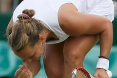 Barbora Záhlavová-Strýcová v osmifinále Wimbledonu 2014