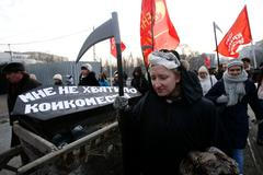 Moskva demonstrace zdravotnictví