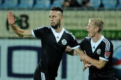 Jan Vošahlík a Štěpán Koreš slaví branku Českých Budějovic