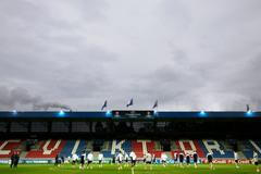 Trénink Manchesteru City v Plzni (Štruncovy sady)