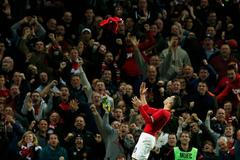 Manchester United's Robin van Persie celebrates after scoring during their English Premier League soccer match against Chelsea at Old Trafford in Manchester