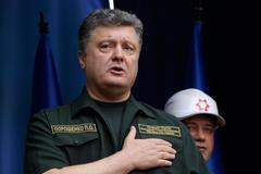 Ukrajinský prezident Porošenko v Mariupolu.