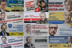 Ukrajinské předvolební billboardy.