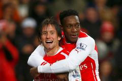 Arsenal, gól, radost, Tomáš Rosický, Danny Welbeck