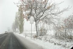 První sníh: Ústecko