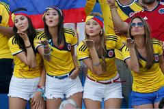 Kolumbijská fanynka na MS 2014