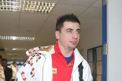 Odlet třetí várky českých reprezentantů do Soči (Kaberle)