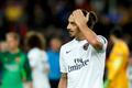 Paris St Germain's Zlatan Ibrahimovic reacts after their Champions League Group F soccer match against Barcelona at the Nou Camp stadium in Barcelona