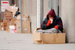 bezdomovec, muž, ulice