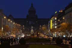Václavské náměstí v noci