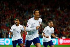 Cristiano Ronaldo slaví gól Portugalska v kvalifikaci