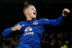Ross Barkley slaví gól Evertonu