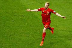 MS 2014, USA-Belgie: Kevin de Bruyne slaví gól