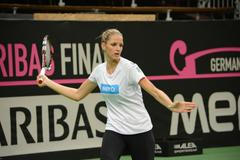 Trénink českých tenistek před finále Fed Cupem: Karolína Plíšková