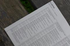 zfalšovaný volební lístek