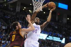 NBA: Cleveland Cavaliers at Oklahoma City Thunder (Kevin Durant, Kevin Love)