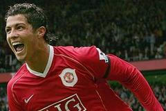 Cristiano Ronaldo v roce 2006 v dresu Manchesteru United