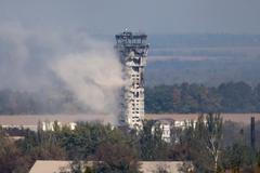 Kontrolní věž letiště v Doněcku.