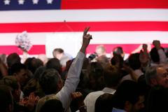 Radost republikánů na shromáždění v Denveru.