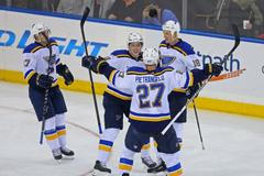 Radost hráčů St. Louis Blues
