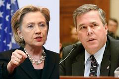 Hillary Clinton a Jeb Bush