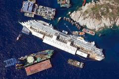 Vrak lodi Costa Concordia.