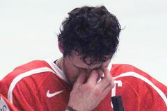 Zklamání Jaromíra Jágra po vyřazení s Ruskem na MS 2002