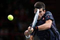 Novak Djokovič na turnaji v Paříži