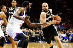 NBA: San Antonio Spurs at Philadelphia 76ers (Manu Ginobili)