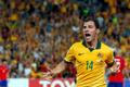 James Troisi slaví vítězný gól Austrálie ve finále asijského šampionátu.