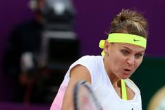 Lucie Šafářová na turnaji v Dauhá