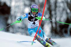 Šárka Strachová při SP v Záhřebu