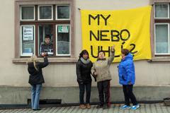 Demonstrace občanů Horního Jiřetína