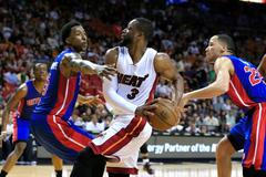 NBA: Detroit Pistons at Miami Heat (Wade)