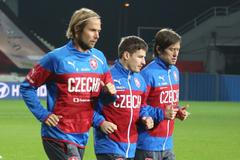 Trénink české reprezentace: Plašil, Pilař, Rosický