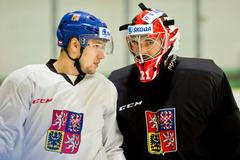 Jakub a Jan Kovářovi na tréninku reprezentace před MS 2015