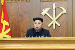 North Korean leader Kim Jong Un delivers a New Year's address
