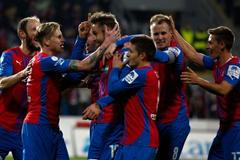 SL, Plzeň-Slavia: radost Plzně z gólu Jana Holendy